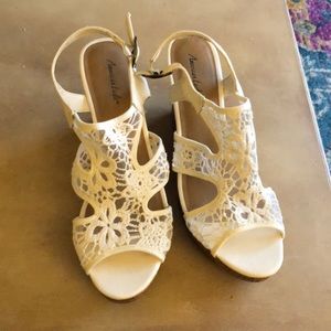 Ivory Lace Wedges